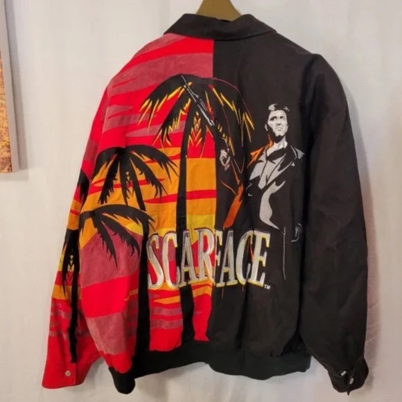 JH Design Leather Canvas Scarface Jacket 6XL - Picture 9 of 15